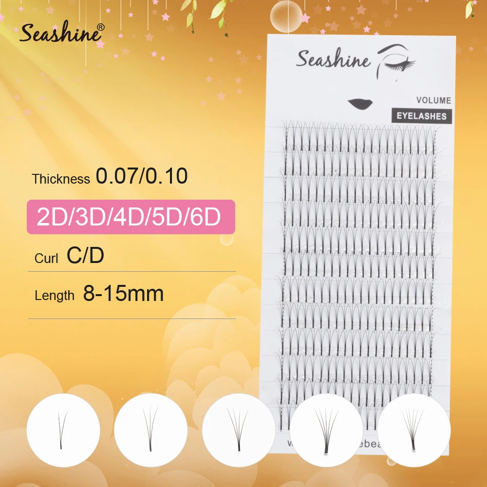 Ресницы Накладные Seashine beauty 2D 3D 4D 5D 6D|Накладные ресницы| |