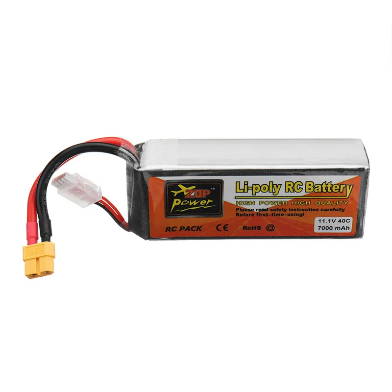 ZOP Power 11 1 В 7000 мАч 40C 3S аккумуляторная Lipo батарея XT60 разъем для радиоуправляемого