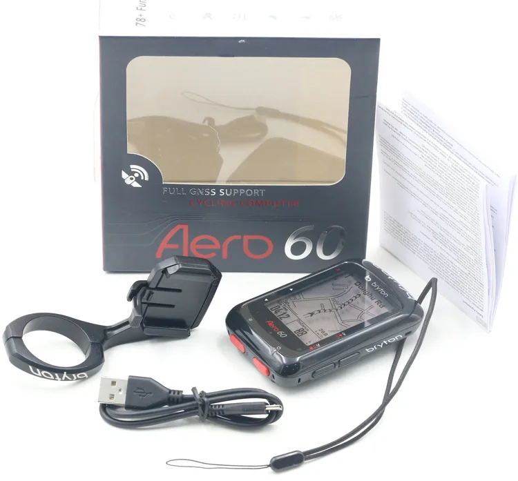 Bryton Aero 60E gps велосипед Велоспорт BLU беспроводной компьютер и расширение крепление - Цвет: AERO60E