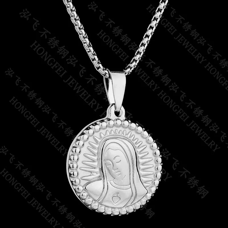 Овальные монеты на удачу золотого и серебряного цвета Дева Мария ожерелья из