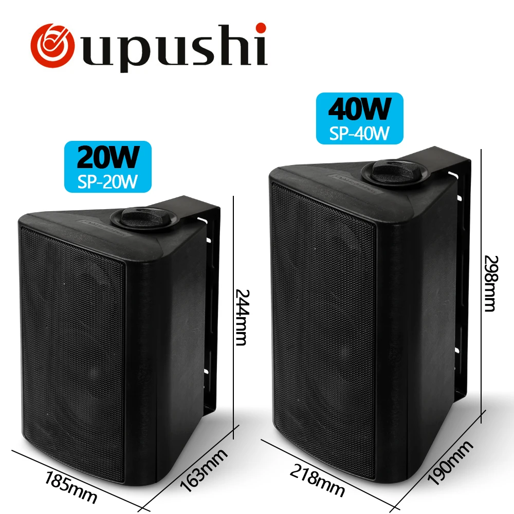 Oupushi 2-Way полный спектр настенный динамик 20 Вт, 40 Вт домашний кинотеатр на стене динамик s белый и черный для фоновой музыки