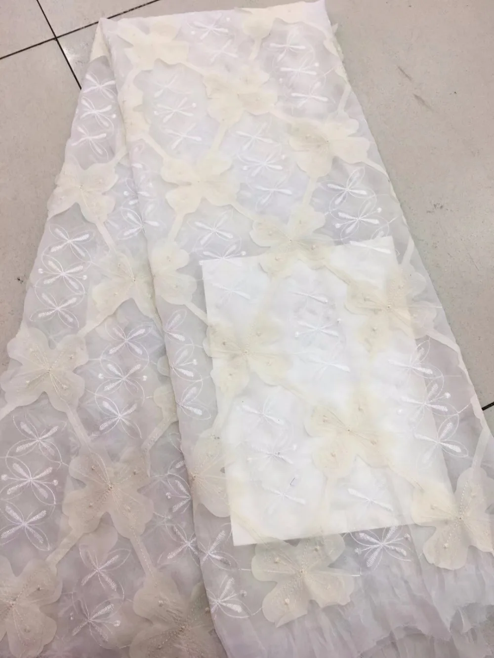 african french lace nigerian wedding beaded tulle fabric high quality wholesale 5yard/lot | Дом и сад