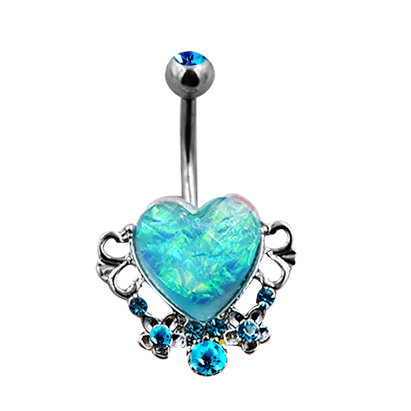Starbeauty Fanta Bijoux сердце пирсинг живота Ombligo серьги для пупка кольцо хрустальный шар