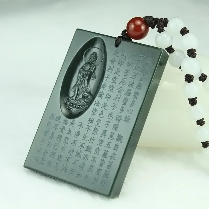 Подвеска Guanyin в китайском буддийском Писании ручной работы резная подвеска виде