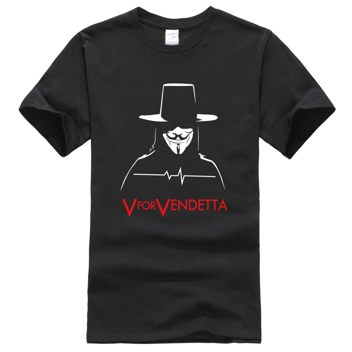 Мужская футболка V for Vendetta хит продаж уличный трикотаж для фитнеса скейтборда хип