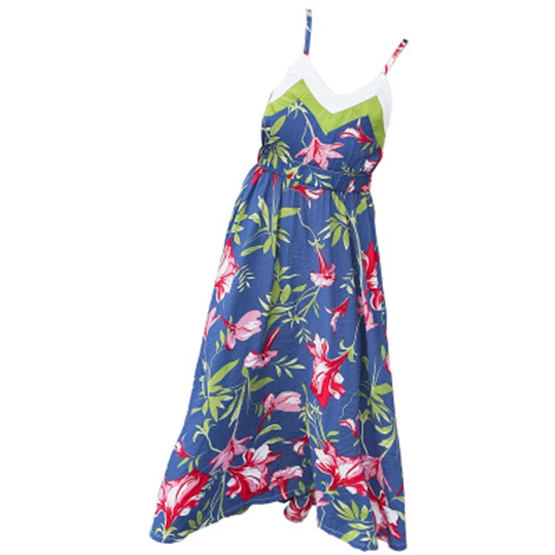 Платья для мамы и дочки длинное платье с цветочным принтом Vestidos одежда