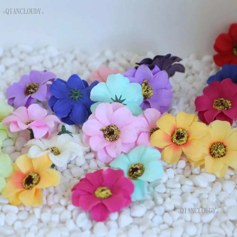 1 шт. искусственная ромашка Подсолнухи шелковые головки цветов ретро Европейский