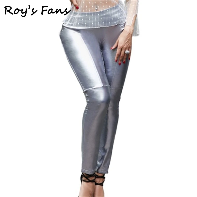 Roy's Fans New Color Women PU Leather Pants Sexy Elastic Waist Silm Female Autumn Winter Skinny Trousers Leggings | Женская одежда