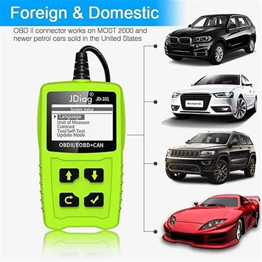 Для JD101 OBDII EOBD AL519 диагностическое устройство OBD сканер кода транспортного