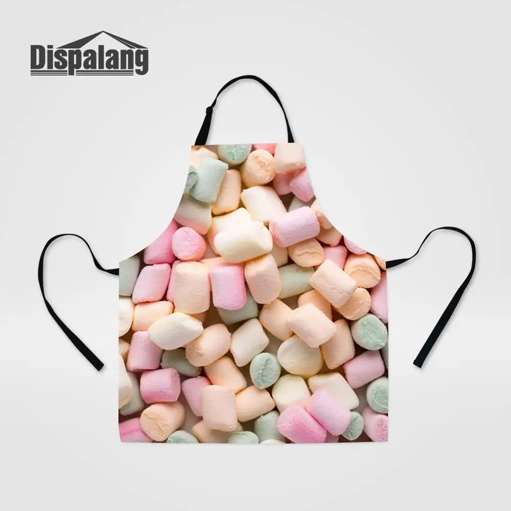 Apron7 Горячая мода женский регулируемый фартук для приготовления пищи 3D конфеты печати шарфы для девочек высокое качество леди кухонный фартук прямая поставка - Цвет: Apron7