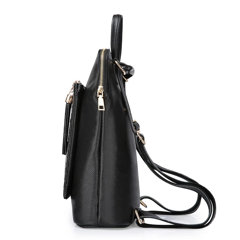 Женский рюкзак из натуральной кожи аллигатора черный студенческий 100% | Багаж и