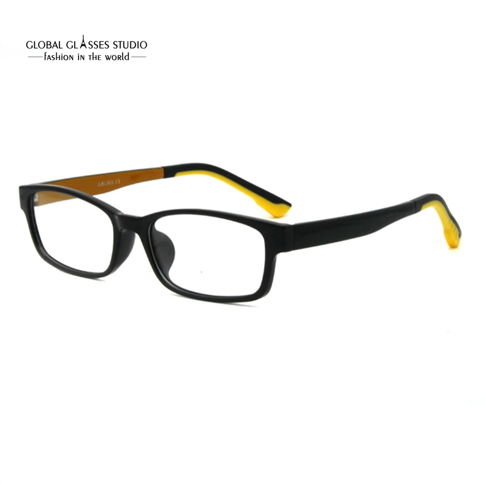

New Men Women Black Yellow Color TR90 Eyeglasses JLB1301-13