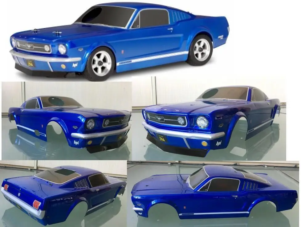 HPI гоночный ПК OnRoad Racing RC nitro rs4 3 Evo Plyymouth muustang 200 мм корпус 1/10 синий