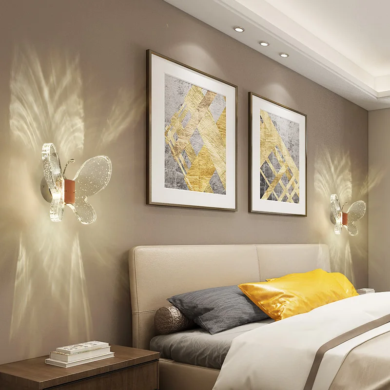 Новинка светодиодные Настенные светильники в виде бабочки для прихожей