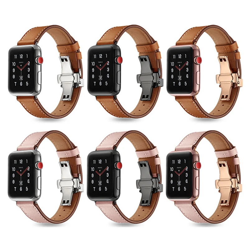 Бабочка туфли с ремешком и пряжкой ремешок для apple watch группа 4 5 44 мм 40 мм наручных часов iwatch, 42 мм, 38 мм, версия 3/2/1 браслет для часов из натуральной кожи Аксессуары