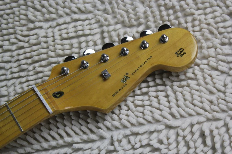 Factory HOT wholesale Custom Body White Pearl Guard Board F ST SSS pickup Clapton Signature black Electric Guitar 14-4-1 | Спорт и