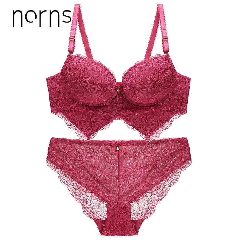 Norns женское нижнее белье набор прозрачный бюстгальтер пуш ап красный маленькая