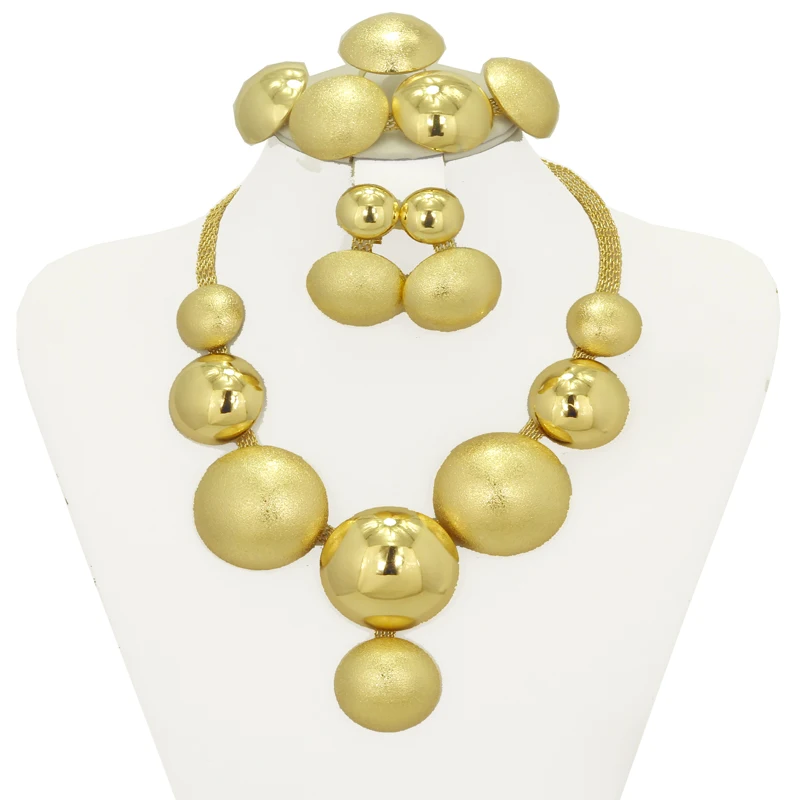 2017 Новая Мода Дубай золотое покрытие колье Свадебные украшения в африканском