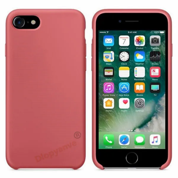 camellia red Есть официальный силиконовый чехол с логотипом для Apple Iphone 7 8 6 6S Plus 5 5S SE чехол для Iphone X XS MAX XR чехол для телефона - Цвет: camellia red