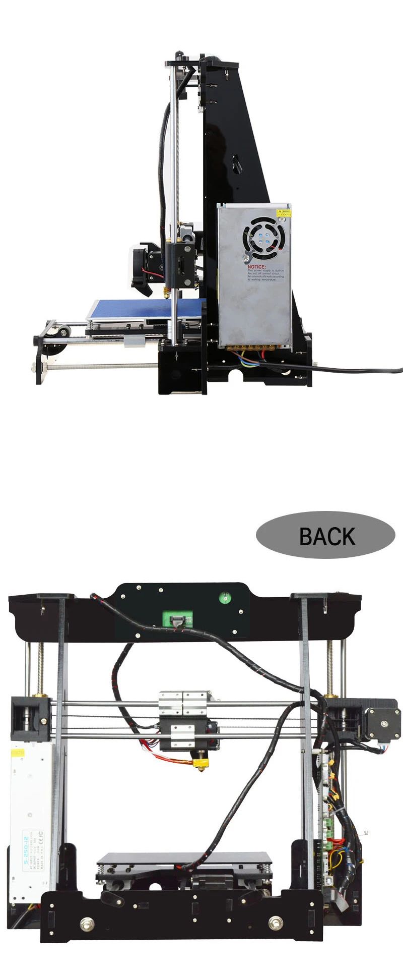 Tronxy 3d принтер с подогревом кровать автоматическое выравнивание DIY 3d Принтер Комплект Высокая точность 8 г sd-карта и 1 рулон нити как подарки