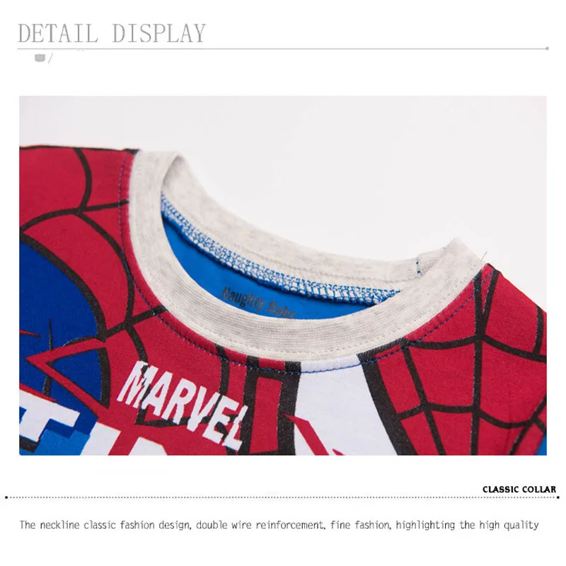 Детская одежда новые летние хлопковые пижамы с короткими рукавами и круглым