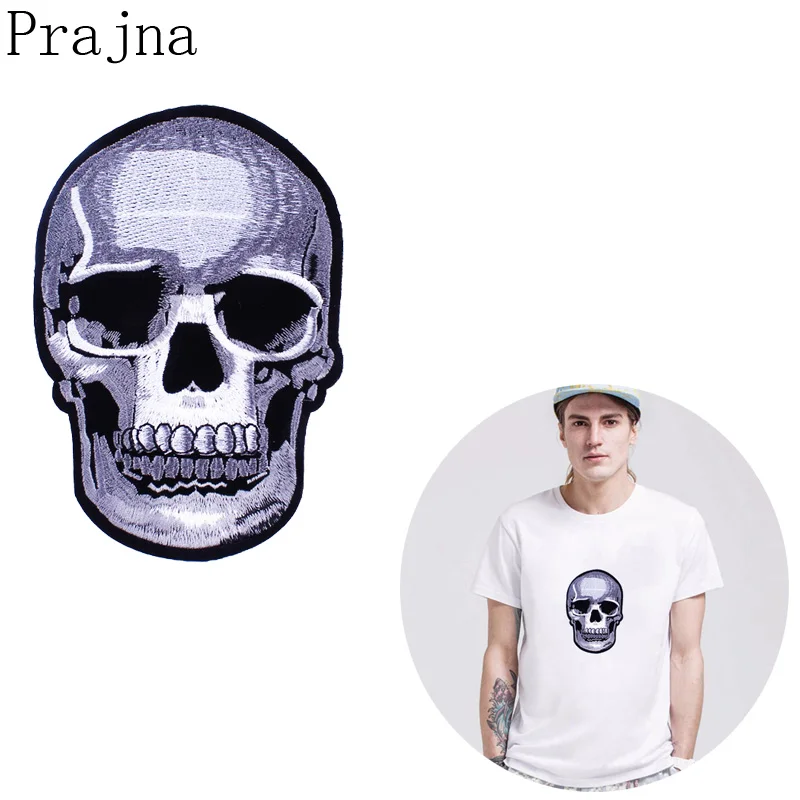 Винтажная ретро нашивка Prajna аппликация в виде черепа нашивки с вышивкой