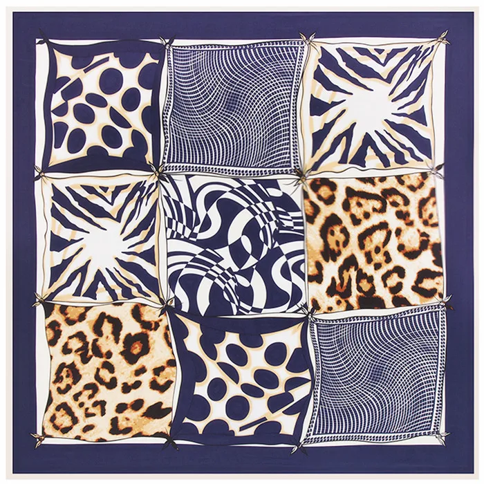 Платок для головы женщин 100% * 100 новый 2017 высококачественный Леопардовый