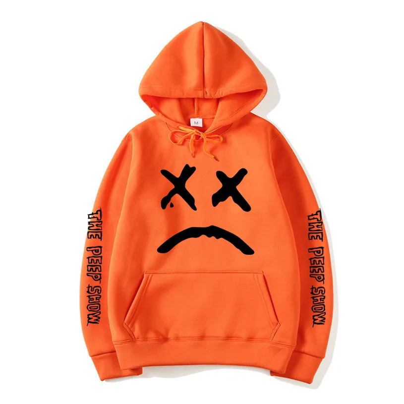 Lil Пип забавная Толстовка lil принты свитшоты плюс размеры для мужчин повседневная