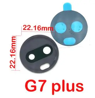 G7 Plus Black 2 шт./лот задняя камера стекло объектив с наклейкой клей запасные части для Motorola Moto E4 G4 G5 G5s G6 G7 Play Plus power X4 - Цвет: G7 Plus Black