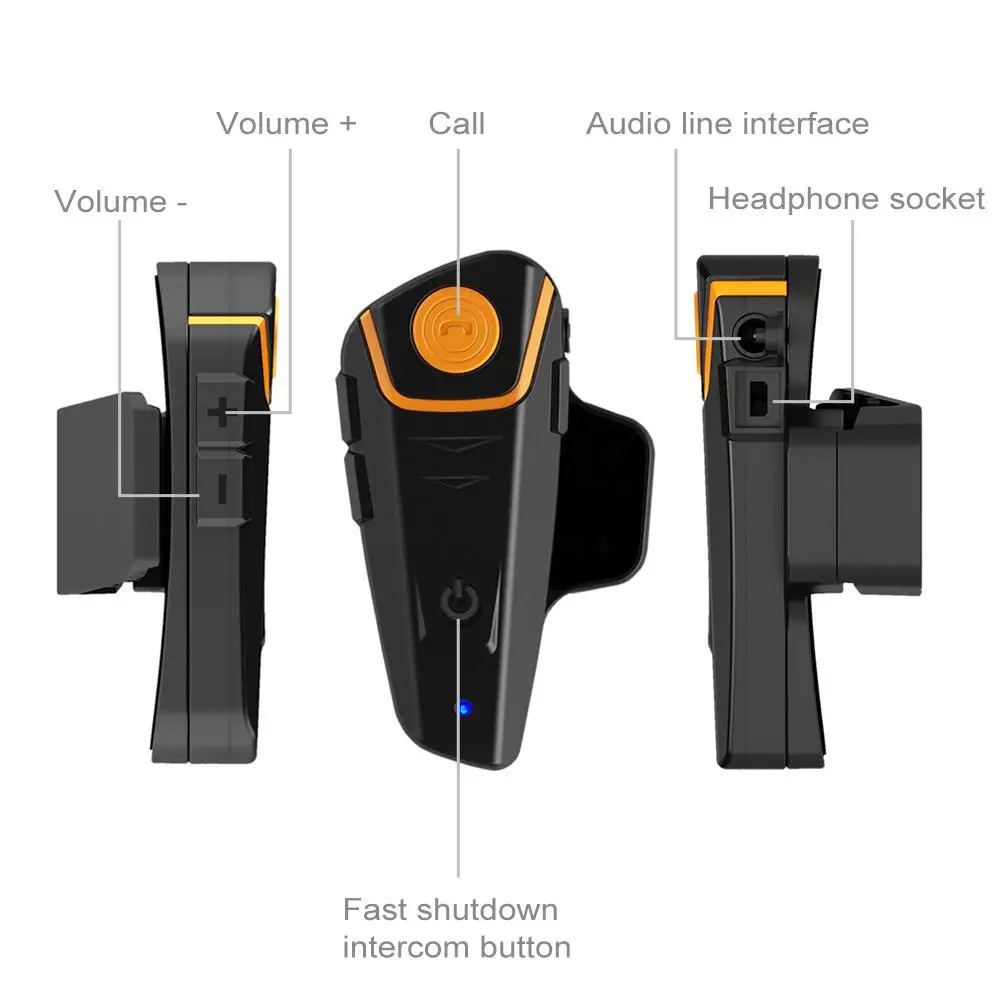 BT-S2 Pro Водонепроницаемый мотоциклетный шлем Интерком домофон мотоцикл беспроводной Bluetooth наушники bt домофон с FM для Райдера