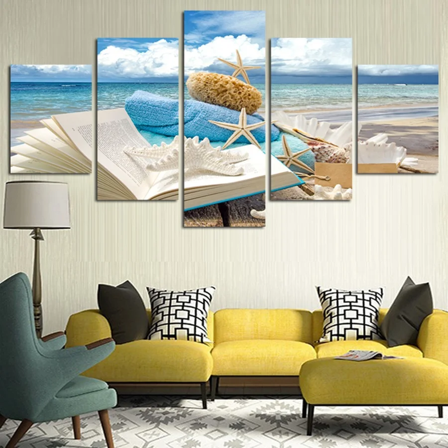 Картина на холсте настенная художественная рамка HD Печать постер 5 панель