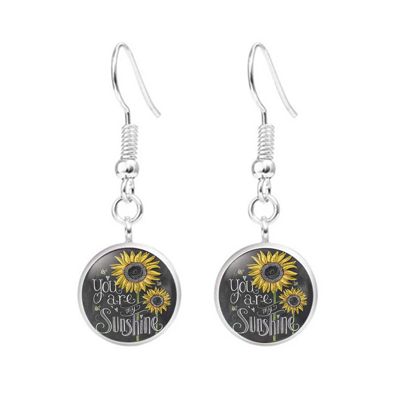 Набор украшений &quotYou Are My Sunshine&quot ожерелье из подсолнечника кулон браслет серьги