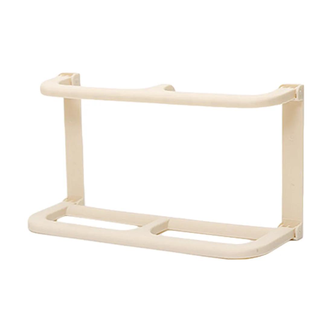 Double Layer Beige Паста настенный стеллаж для обуви один/двойной слой складные шлепанцы стеллаж для хранения ванной комнаты обувь сандалии тапочки - Цвет: Double Layer Beige