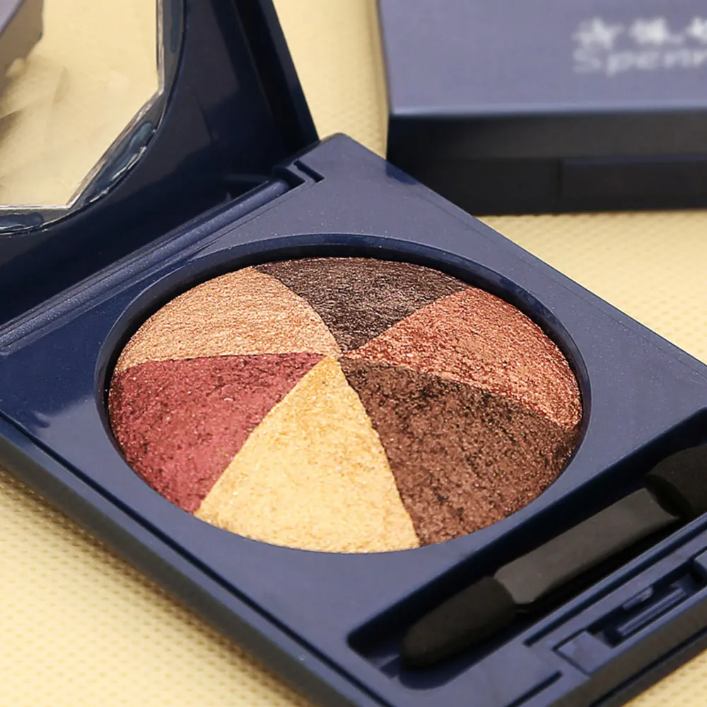 3D палитра запеченных теней diamond cosmetic darks mokey блеск золотисто коричневый глаз nudemakeup