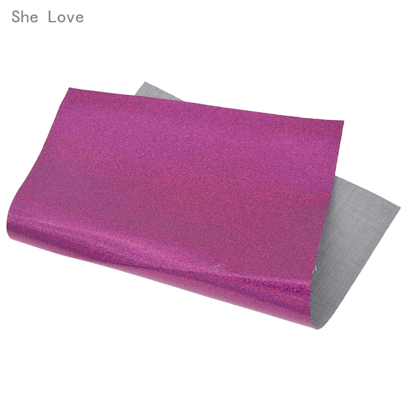 Она любит переливающийся Лакированная Кожа DIY блеск ткани для Сумки одежды