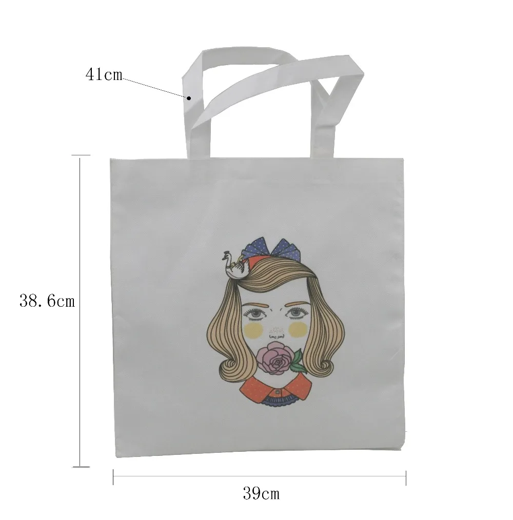 10 шт./лот оптовая продажа сублимационная сумка сделай сам с принтом Экологичная