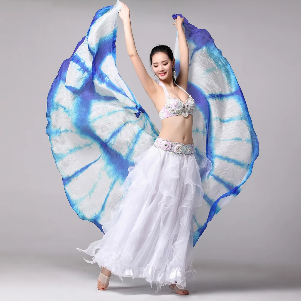 1 пара реквизит для выступлений на сцене полукруглая шелковая вуаль танцев 100%