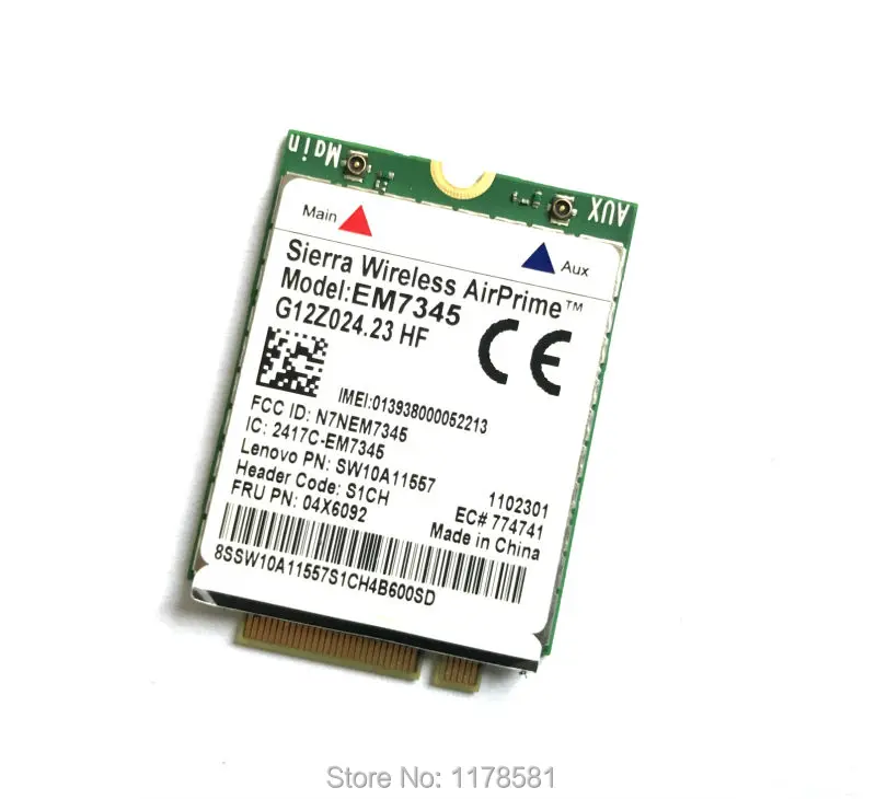 GOBI5000 EM7345 LTE FRU 04X6092 T440 X240 WWAN HSPA + 42 Мбит/с 4G модуль NGFF|hspa module|ngff lte |