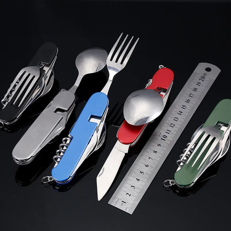 Мультитул для отдыха на природе спорта путешествий посуда Складные карманные