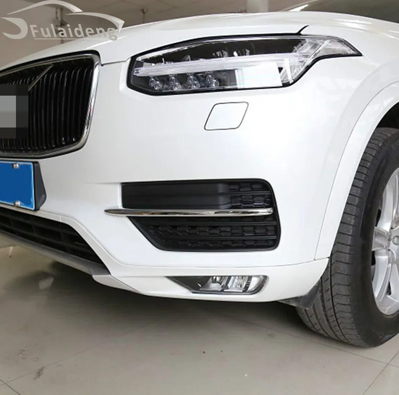 Для Volvo XC90 2016-2018 ABS Хром передний и задний бампер противотуманная фара крышка