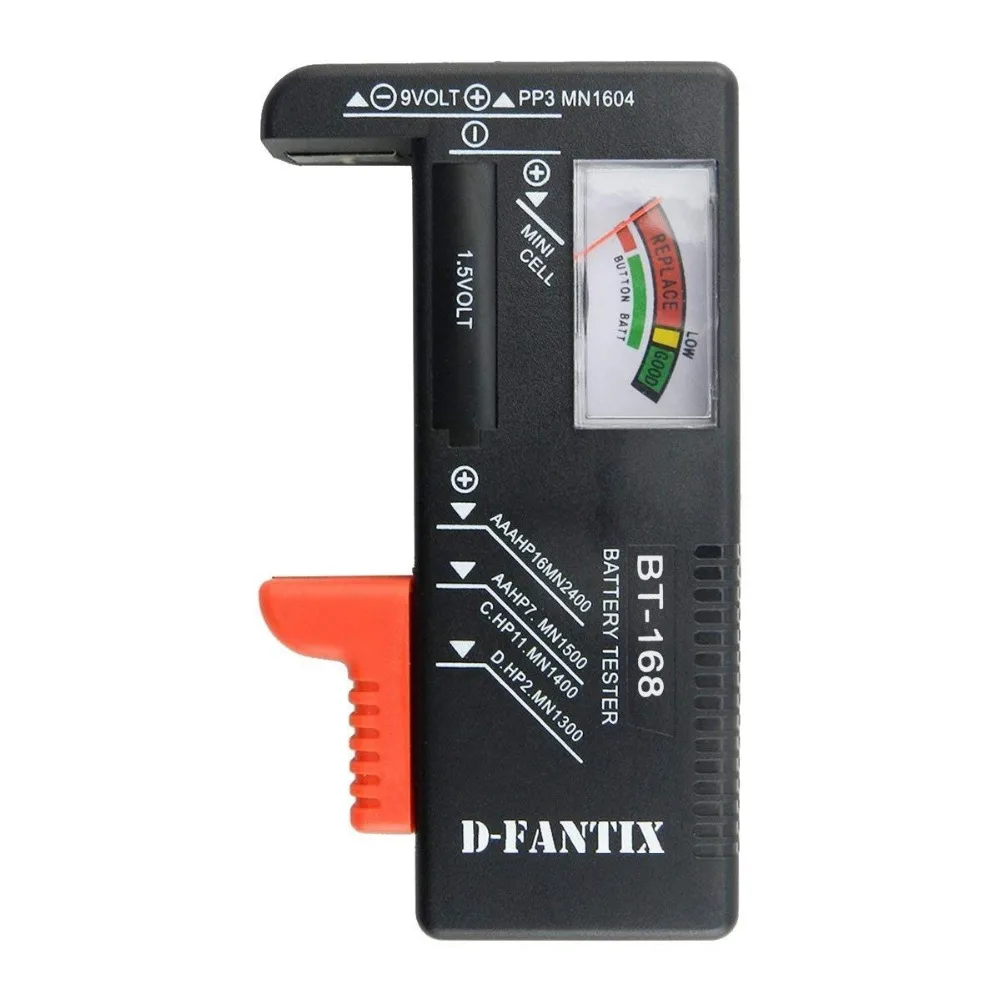 D FantiX Батарея тестер Универсальный проверки для AA AAA C 9 В 1 5 кнопку батарейки