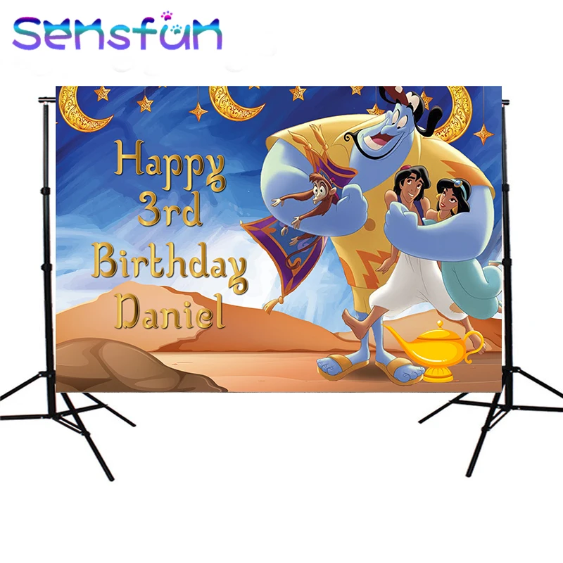 Sensfun пользовательские Aladdin дети 1st день рождения фотографии фоны крытый