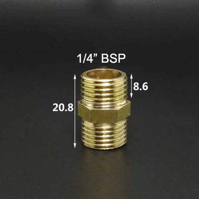 1/" 1/4" 3/" 1/2" 3/" 1" BSP наружная резьба латунная фитинг для труб Шестигранная ниппельная муфта соединитель Адаптер для воды Топливный Газ - Цвет: NO3