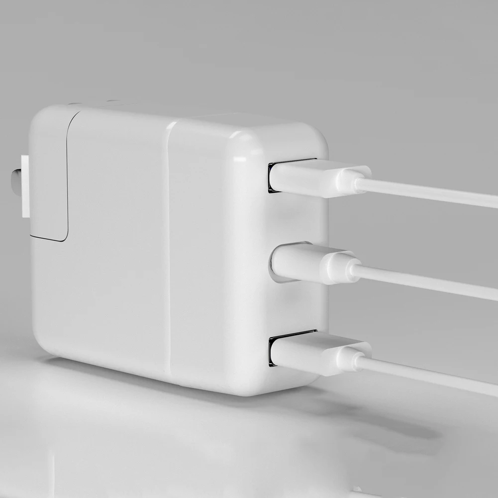 3 в 1 Зарядное устройство станции TYPE-C HUB двойной USB3.0 Мини Белый зарядка PD адаптер