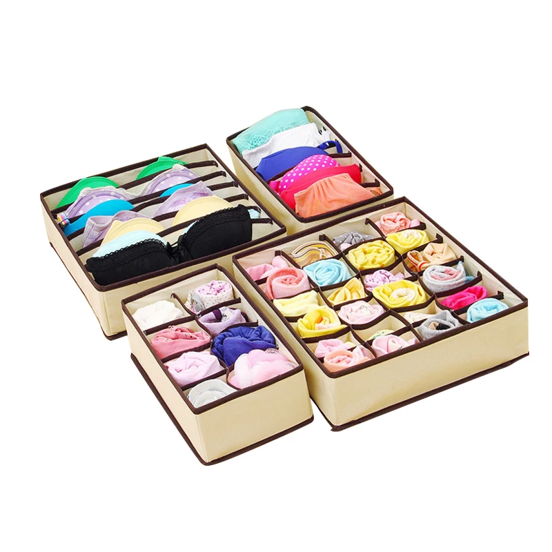 4 шт./компл. Органайзеры для ящика шкафа ящики нижнего белья бюстгальтера
