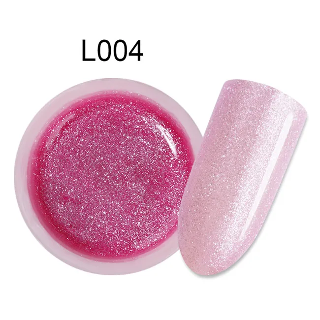 Glitter L004 Ur Sugar 5 мл голографический Блестящий Гель-лак для ногтей розовый Цвет Гель-лак лазерные блестки замочить от УФ-Гель-лак для ногтей DIY - Цвет: Glitter L004