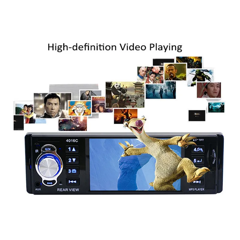 4 1 дюймов Din HD стерео радио Bluetooth Авто MP3 MP5 Аудио плеер Поддержка USB FM TF AUX обратная