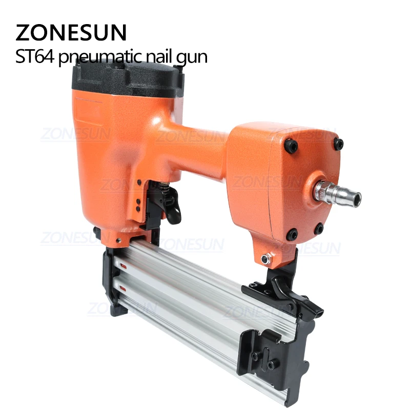 ZONESUN ST64 стальной Железный пистолет для гвоздей пневматический микропиннер