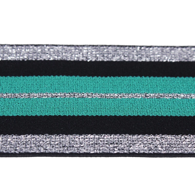 20 ярдов 47 мм зеленые серебряные эластичные кружевные ленты с отделкой тесьма