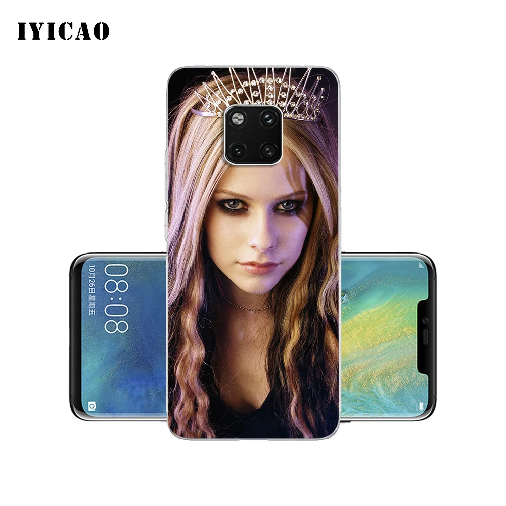 Мягкий силиконовый чехол для телефона IYICAO Avril Lavigne Huawei Mate 10 20 Lite Pro Nova 2 2i 3 3i 4 TPU |